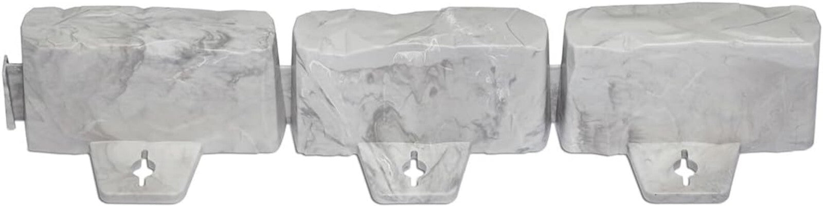 Durable No-Dig Stone-Look Edging - 2.7 in Tall, 60-foot Decorative Border