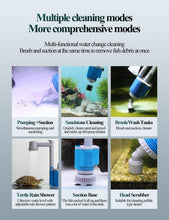 Load image into Gallery viewer, 6-in-1 Electric Aquarium Cleaner: 12V, 28W Gravel Vacuum for 10-200 Gallon Tanks