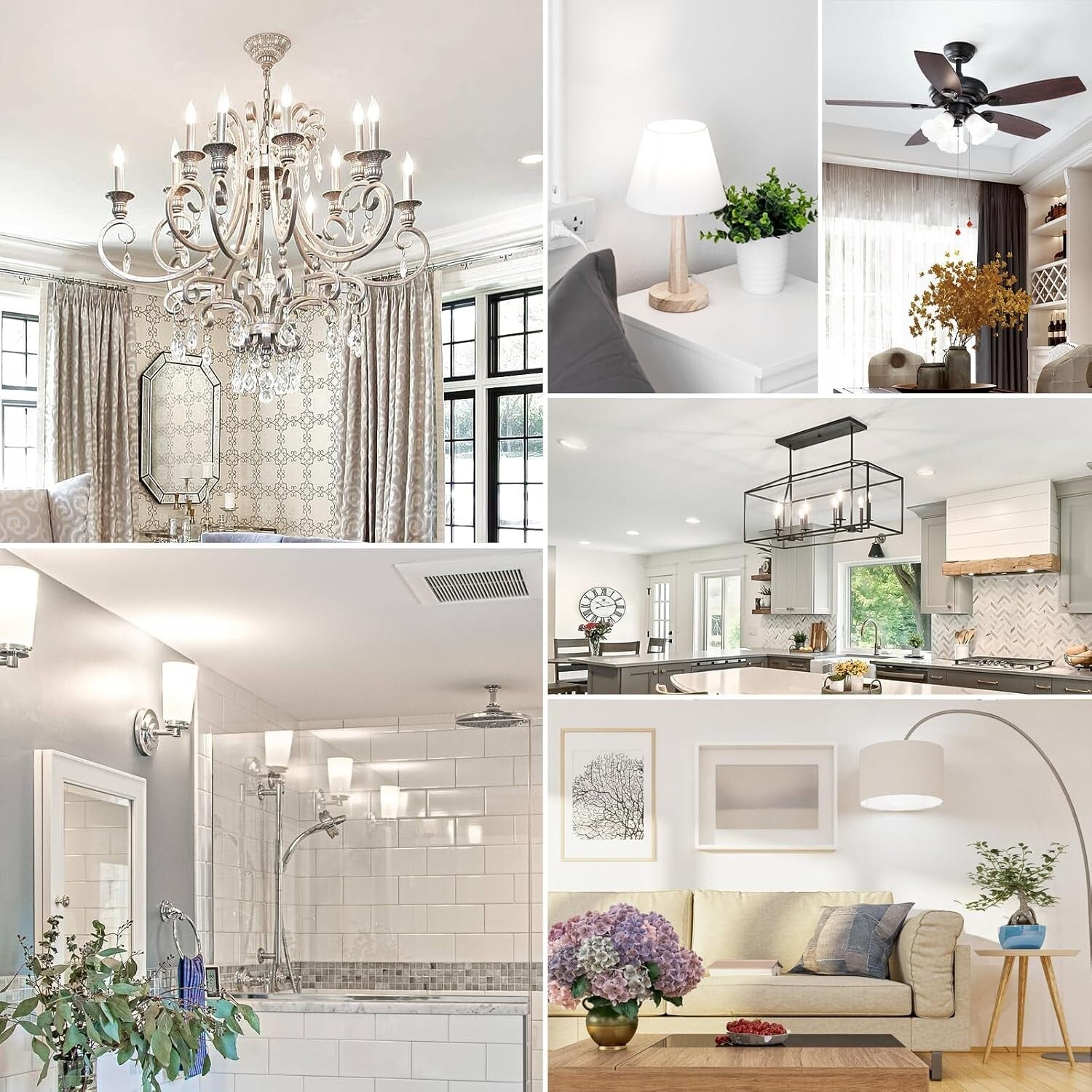 E12 LED Chandelier Light Bulbs Pack of 24 - 460 Lumens Dimmable Elegance