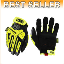 Load image into Gallery viewer, High-Visibility Cut Resistant Gloves L, Fluorescent Yellow &amp; Orange for Safety