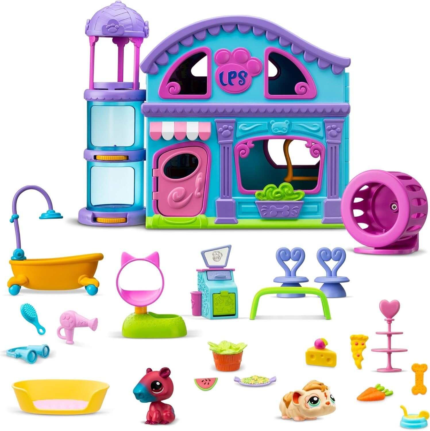 LPS Gen 7 Playset with 2 Pets & 20 Accessories - Ultimate Kidult Toy for Ages 4+