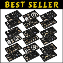 Load image into Gallery viewer, Versatile Stackable Velvet Jewelry Organizer - 18 Tray Set for All Occasions