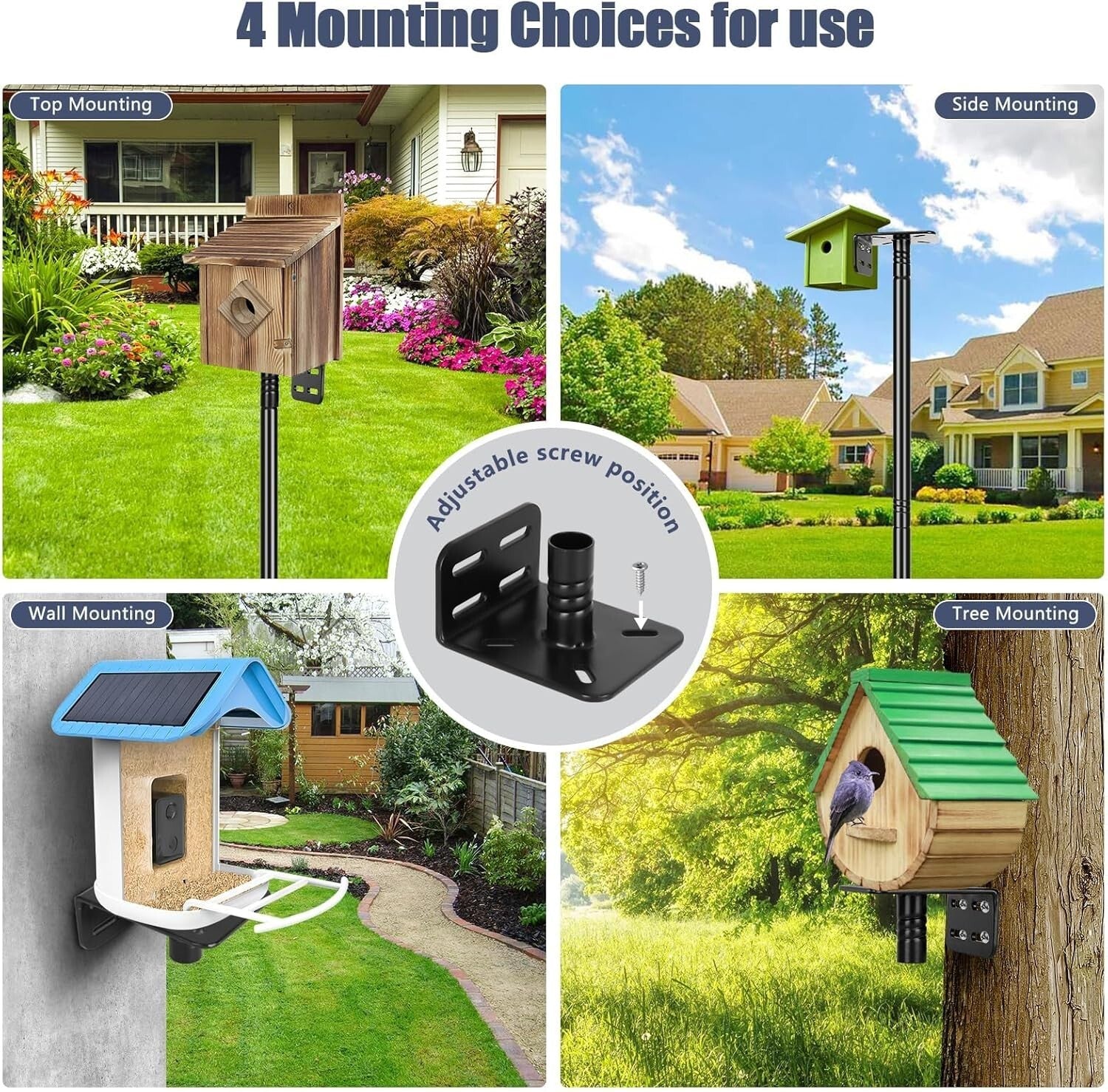 Durable Heavy-Duty Bird Feeder Pole - Perfect for Attracting Bluebirds Outdoors