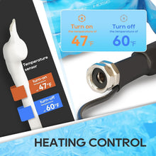 Load image into Gallery viewer, Heavy-Duty 50FT Heated Water Hose with Lead-Free Construction for Outdoor Use