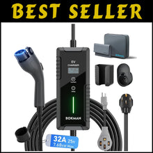 Load image into Gallery viewer, 32A Level 2 Electric Vehicle Charger with Adjustable Current &amp; Safety Features