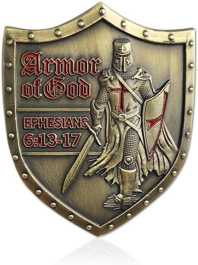 Military Appreciation Challenge Coins - Armor of God for Daily Faith Reminders