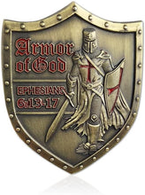 Load image into Gallery viewer, Military Appreciation Challenge Coins - Armor of God for Daily Faith Reminders