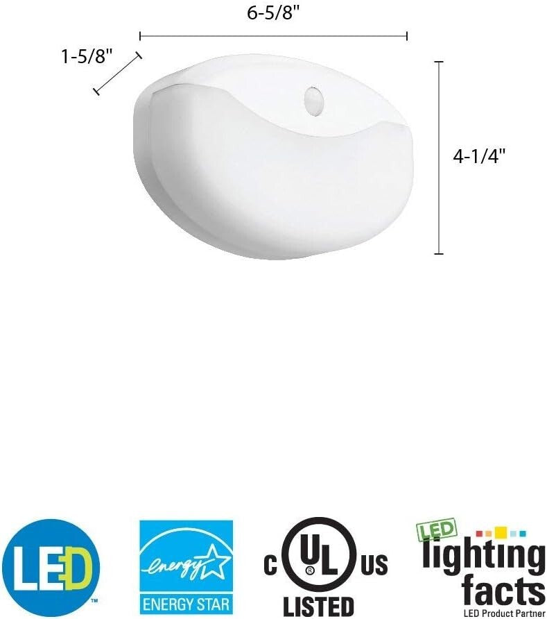 7-Inch LED Flush Mount Ceiling Light with Motion Sensor - 575 Lumens, Cool White
