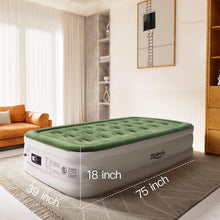 Load image into Gallery viewer, Heavy Duty Twin Air Mattress with Built-in Pump - Non-Slip Stability Design