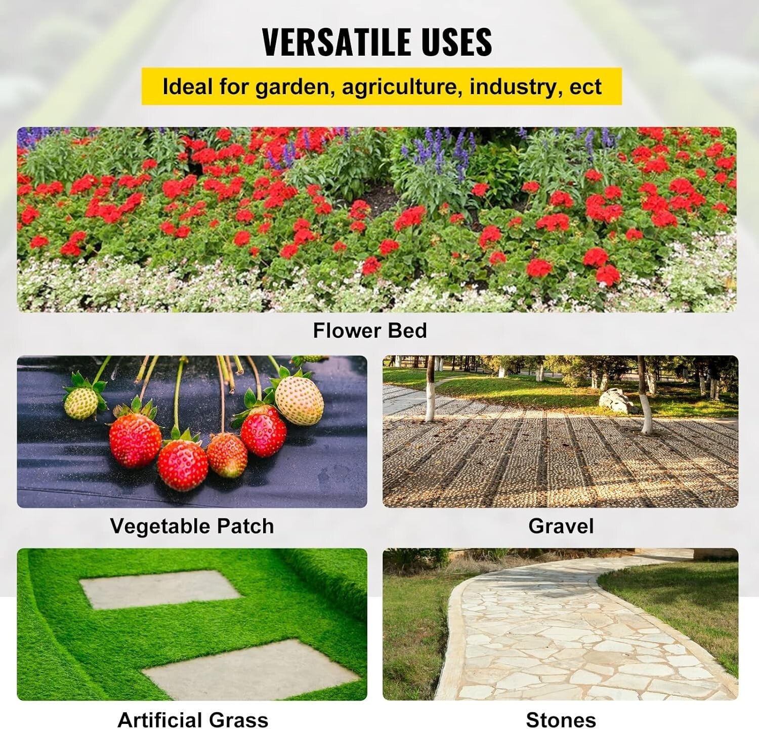 Durable 6ft x 300ft Weed Control Fabric - High Permeability Landscape Solution