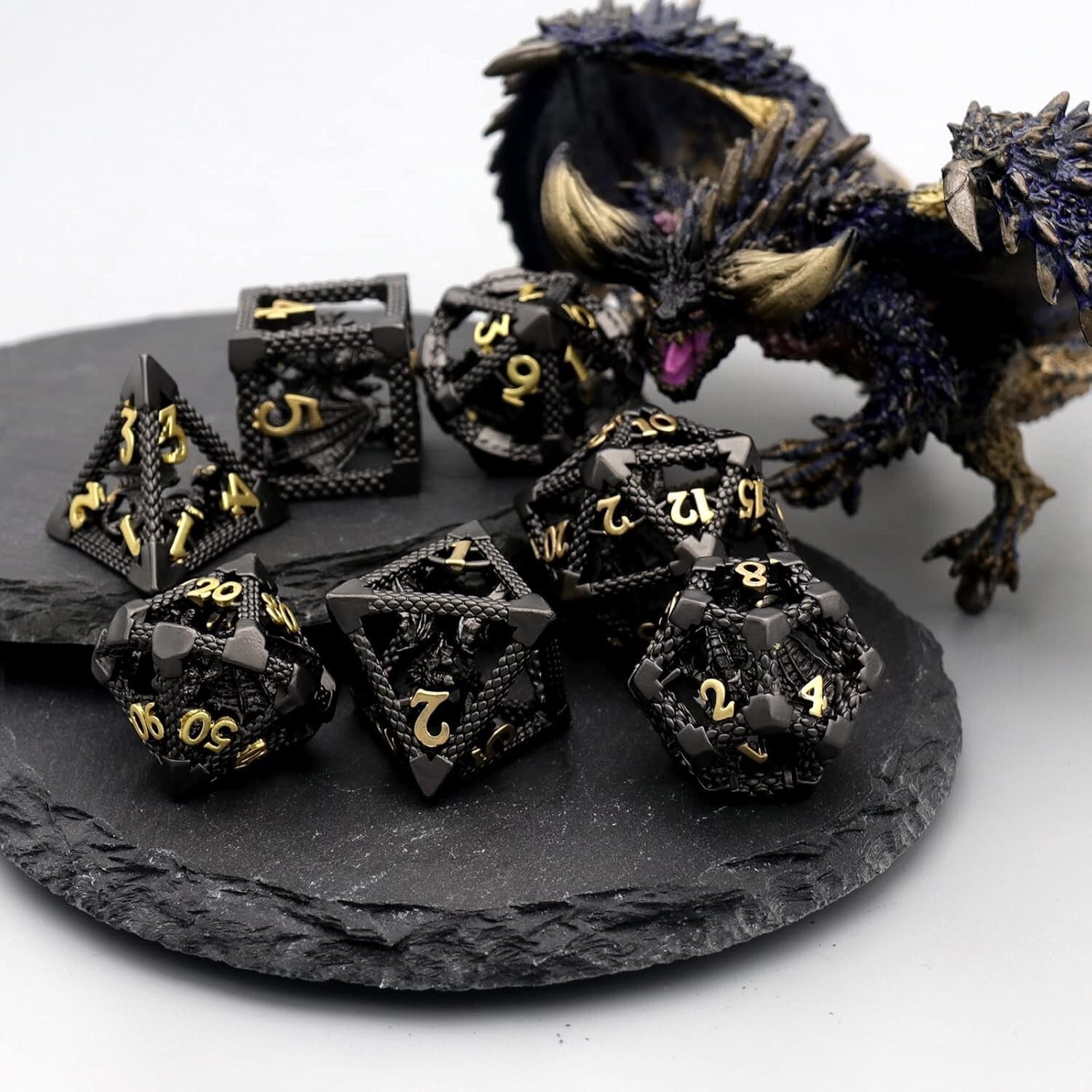 Durable Hollow Dragon Dice with Clear Numbers - Perfect for Dungeons & Dragons