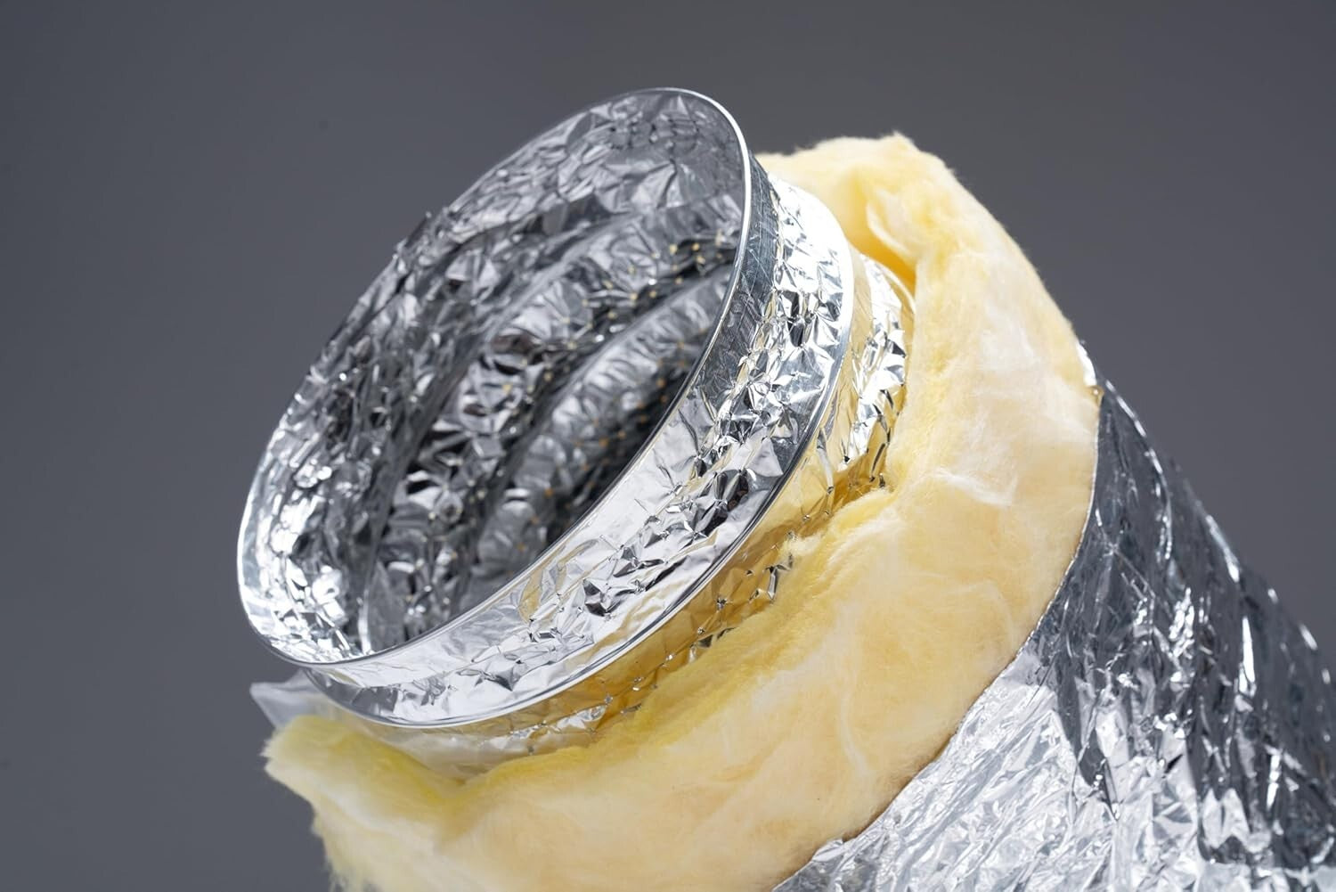 4-Inch Heavy-Duty Insulated Aluminum Duct Pipe - 25 Feet Long for HVAC Systems