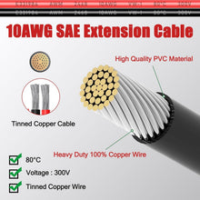 Load image into Gallery viewer, Durable 25FT SAE Plug-and-Play Extension Cable - Ideal for Solar &amp; Automotive