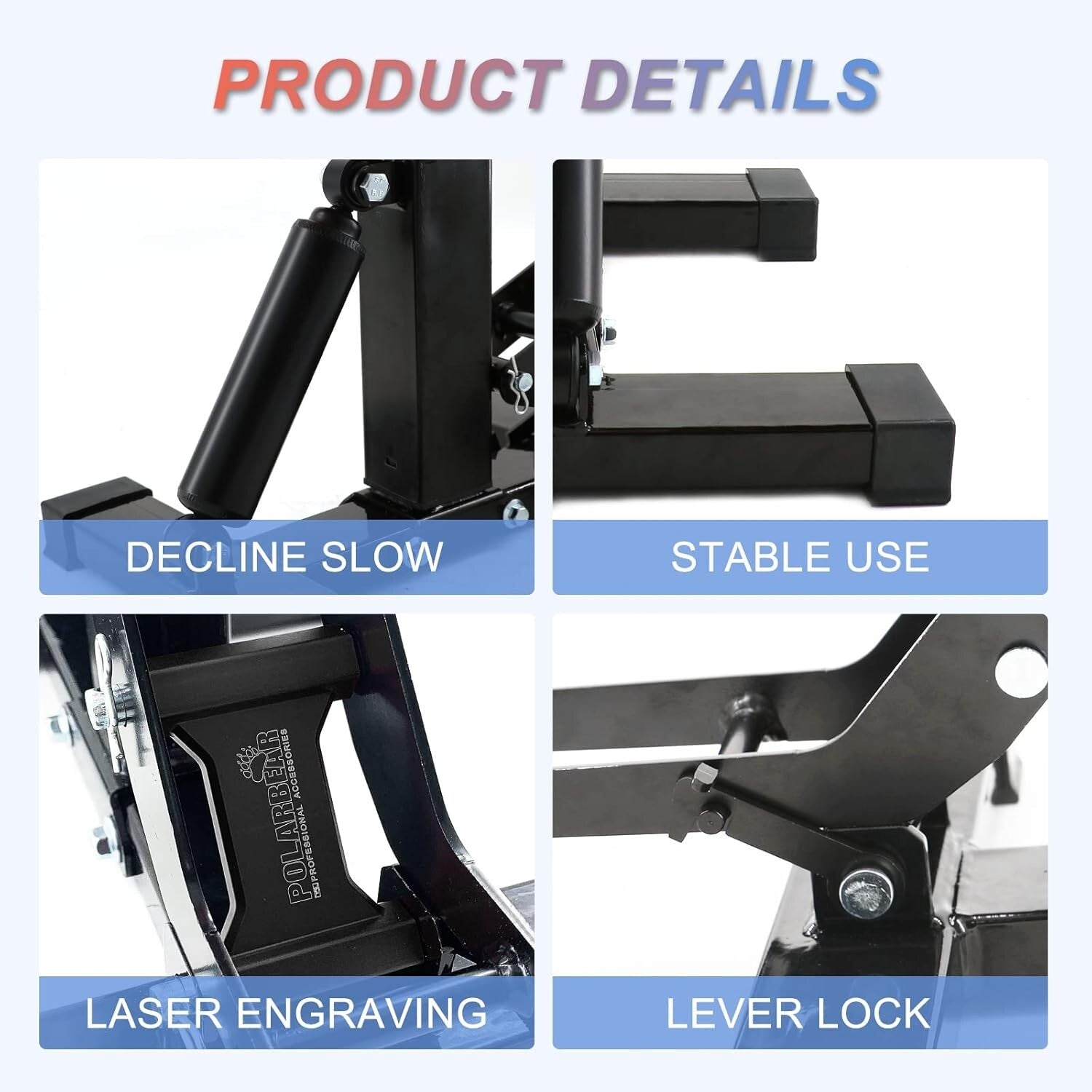 Adjustable 1200Lbs Dirt Bike Stand - Lightweight Hydraulic Jack for Easy Use