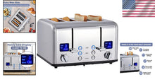 Load image into Gallery viewer, Ultra-Clear LED 4 Slice Toaster with Extra Wide Slots for Perfect Toast Every...