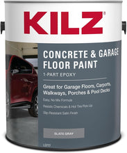 Load image into Gallery viewer, Durable 1-Gallon Epoxy &amp; Acrylic Garage Floor Paint - Slate Gray Satin Finish