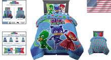 Load image into Gallery viewer, Twin Size PJ Masks Reversible Comforter and Sheet Set - 4 Piece Adventure Set