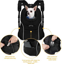 Load image into Gallery viewer, Ergonomic Dog Carrier Backpack with Safety Belt, Multi-Pocket Design for Travel