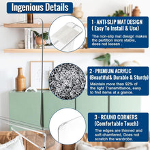 Load image into Gallery viewer, 12 Pack Clear Acrylic Shelf Dividers for Stylish Closet and Home Organization