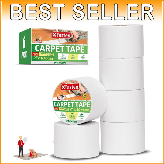 UV-Resistant Double Sided Carpet Tape - Ideal for Area Rugs and Hardwood Floors
