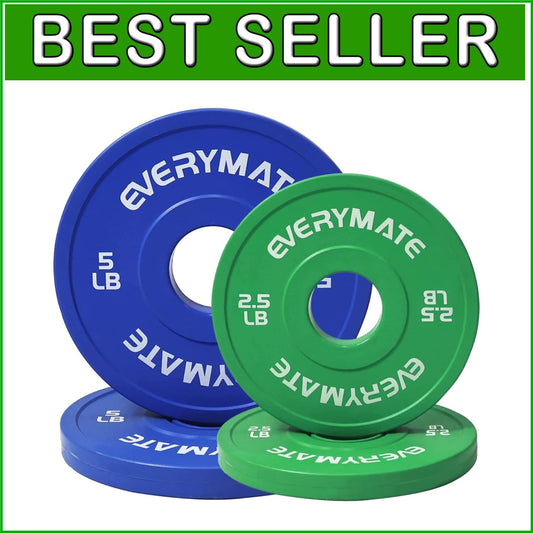 Durable Rubber Coated Change Plates - 1.25LB, 2.5LB, 5LB for Strength Training