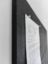Load image into Gallery viewer, Eco-Friendly Black Cork Board Set – 12 Premium Felt Wall Panels with Adhesive