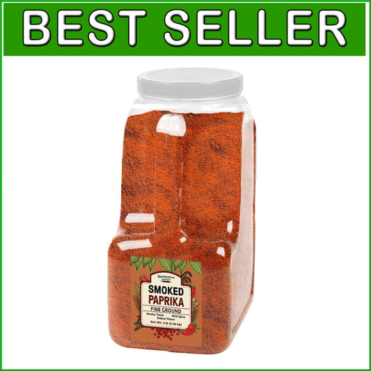80 Ounce Smoked Paprika Jar - Smoky, Mildly Spicy Ground Chile Pepper Spice