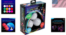 Load image into Gallery viewer, LED Juggling Glow Balls Set - Rechargeable, Professional Size, 20 Color Options