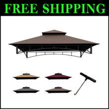 Load image into Gallery viewer, Rectangular Gazebo BBQ Canopy Replacement - Durable, Weather-Resistant Fabric