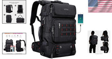 Load image into Gallery viewer, Premium Black Nylon Convertible Backpack with Shoe Compartment for Travelers