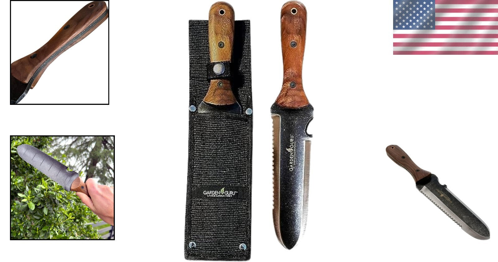 Durable Stainless Steel Hori Hori Knife with Depth Markings for Perfect Planting