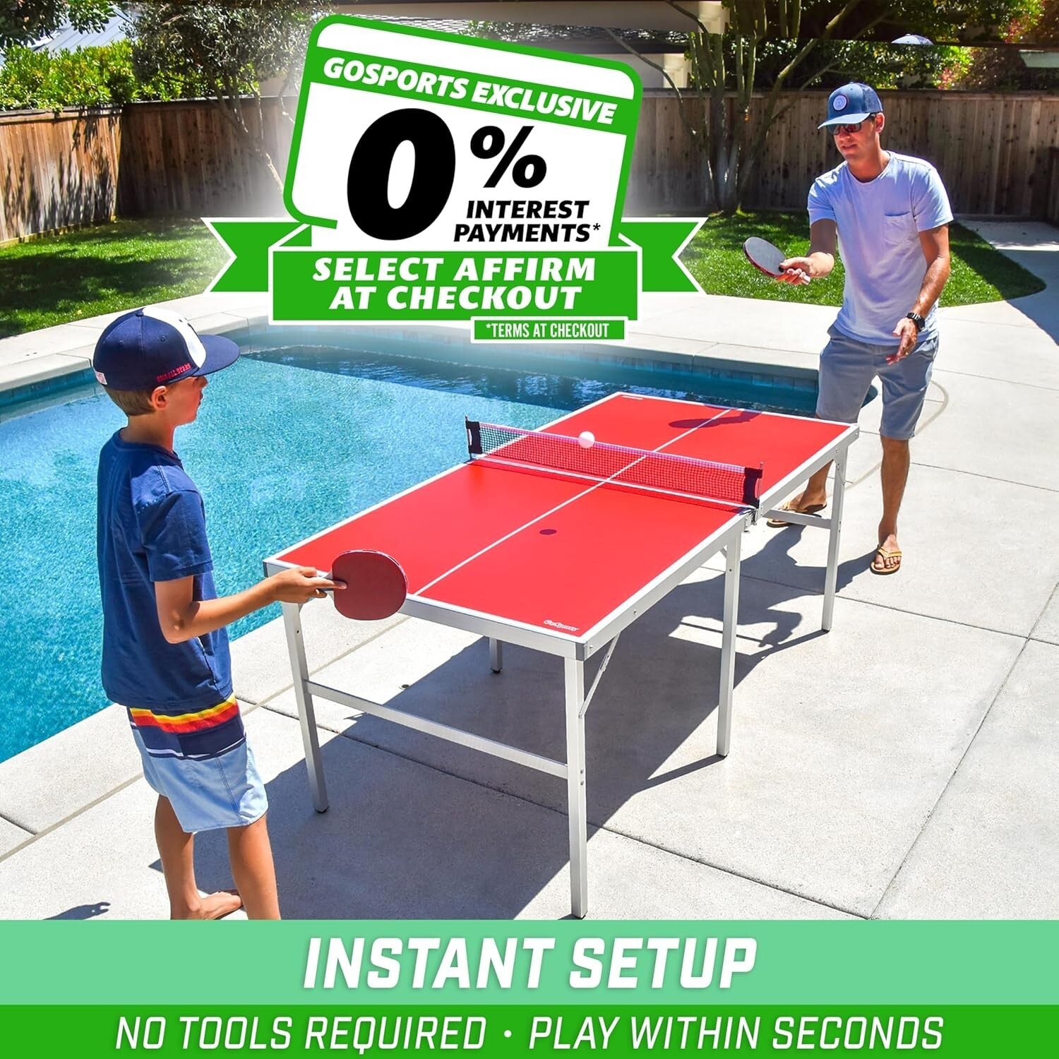 Compact Aluminum Table Tennis Set with Paddles - Perfect for Indoors & Outdoors