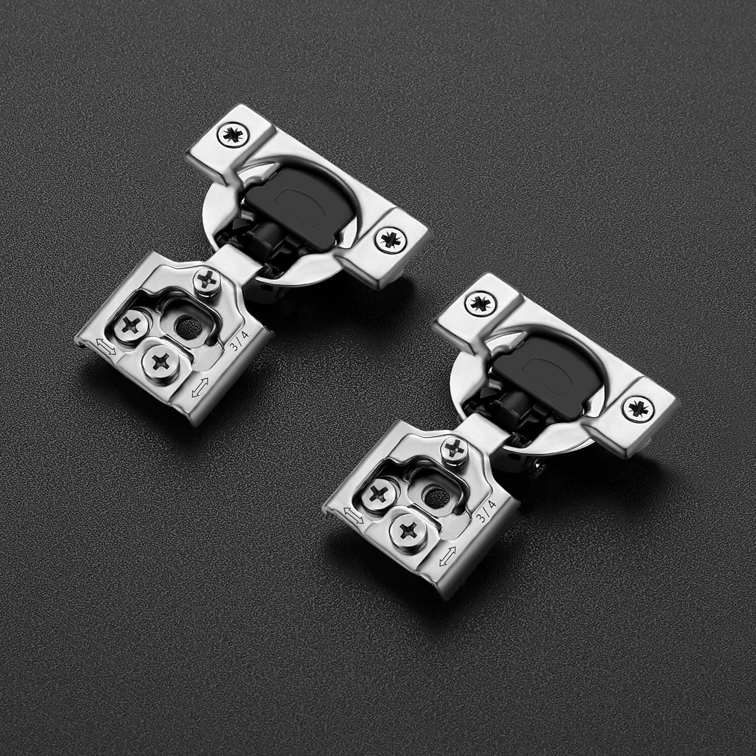 50 Count Soft Close Concealed Hinges for Kitchen Cabinets - Easy Installation