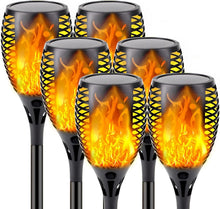 Load image into Gallery viewer, Large Waterproof Solar Torch Lights with Flickering Flame - Perfect for Pathways
