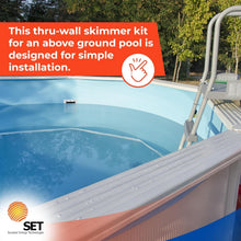Load image into Gallery viewer, Complete Above Ground Pool Thru-Wall Skimmer with Flexible Vacuum Hose Adapter