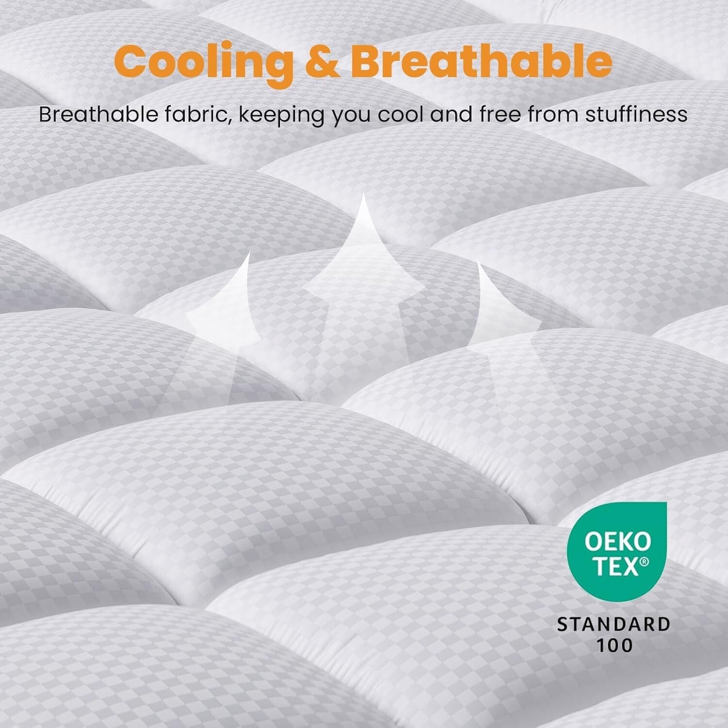Breathable King Size Mattress Cover with Deep Pocket - Machine Washable Comfort