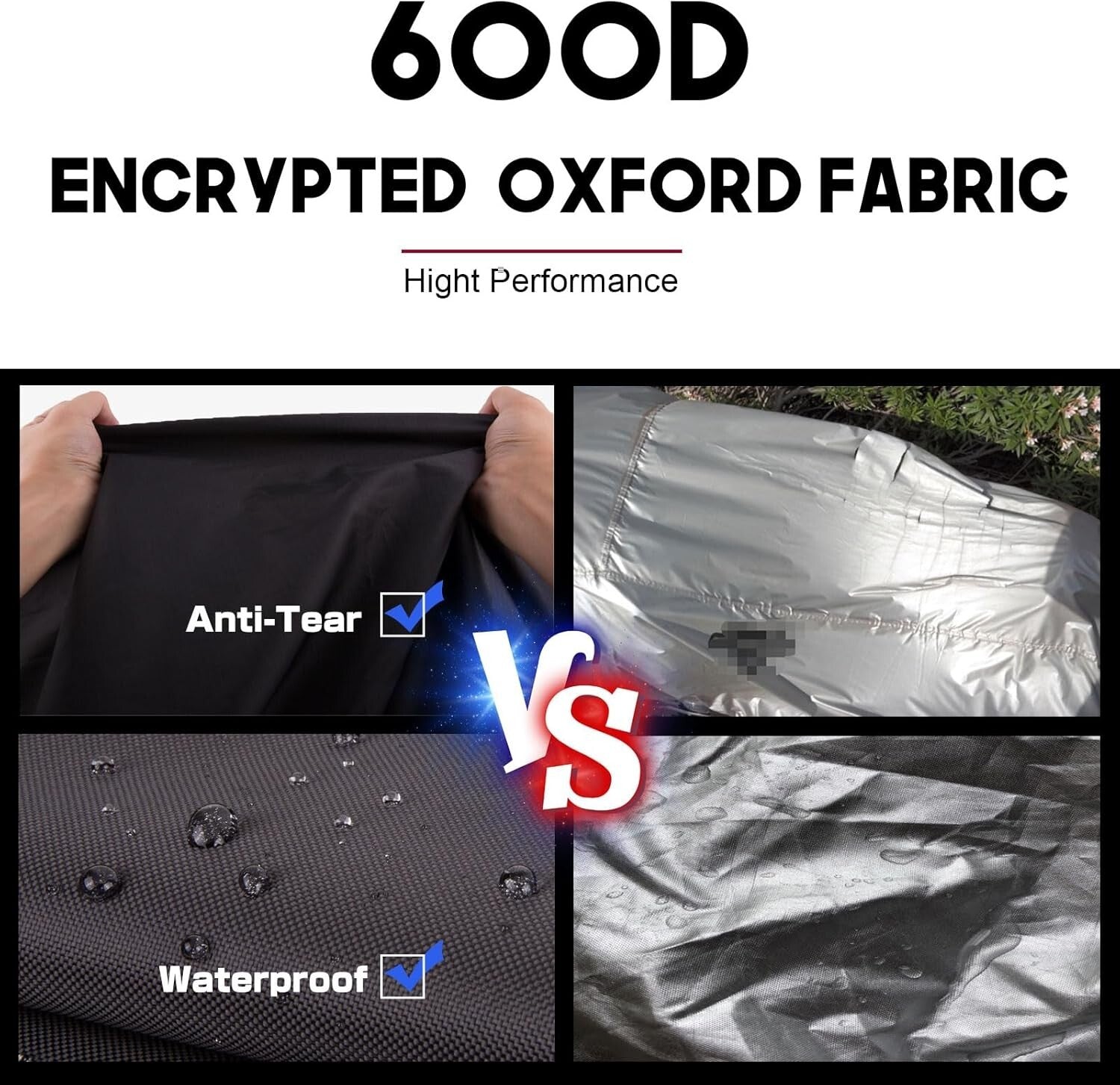 Durable 600D Waterproof Kayak Cover - Easy Carry Design for 10.8-12ft Kayaks
