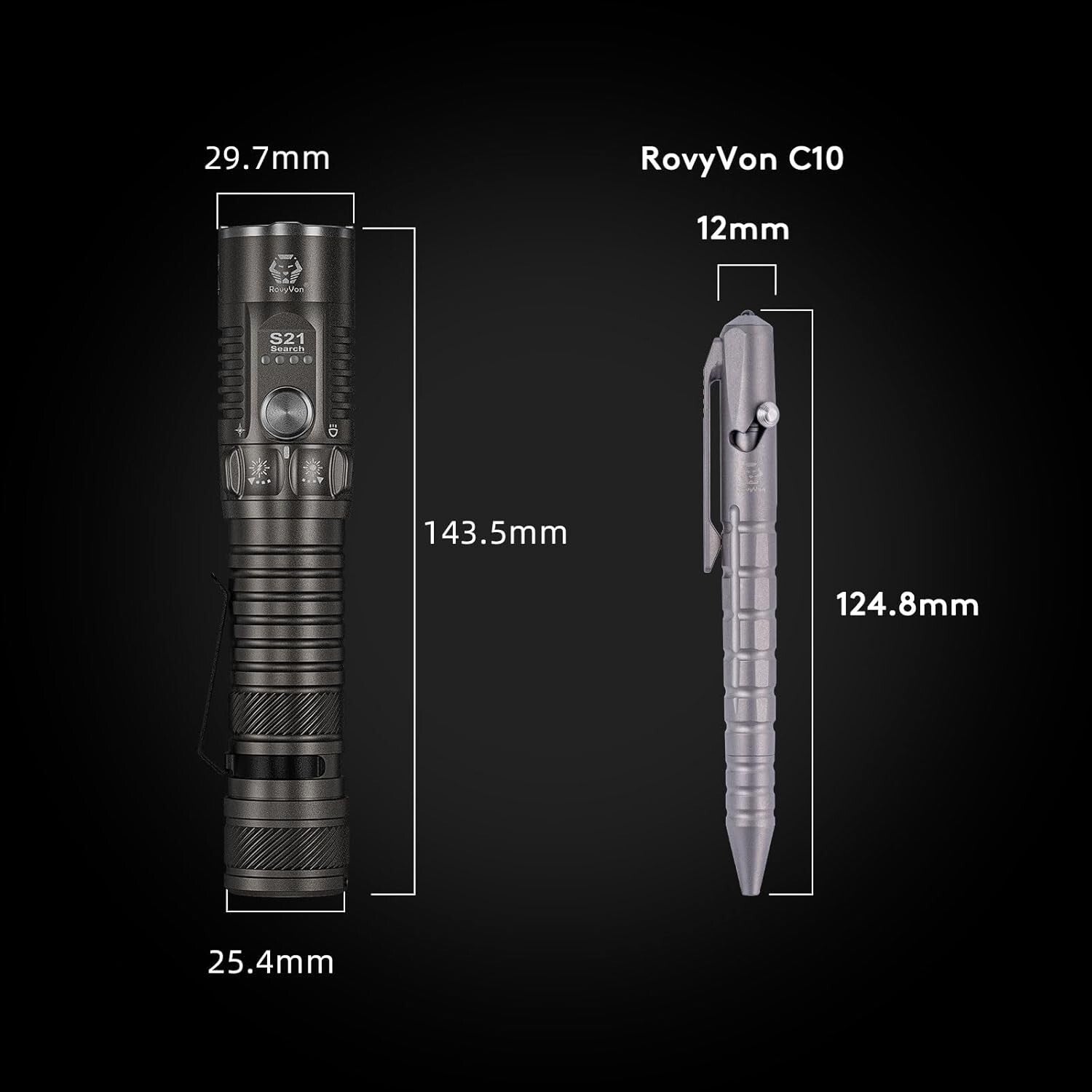 High Power EDC Flashlight with 400m Throw, Non-Slip Grip & Impact Resistance