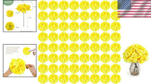 Load image into Gallery viewer, Long-Lasting Yellow Hydrangea Heads with Adjustable Stems - Perfect for Events