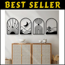 Load image into Gallery viewer, Stylish Abstract Metal Wall Art Set - 17 x 12 Inches for Living &amp; Study Rooms