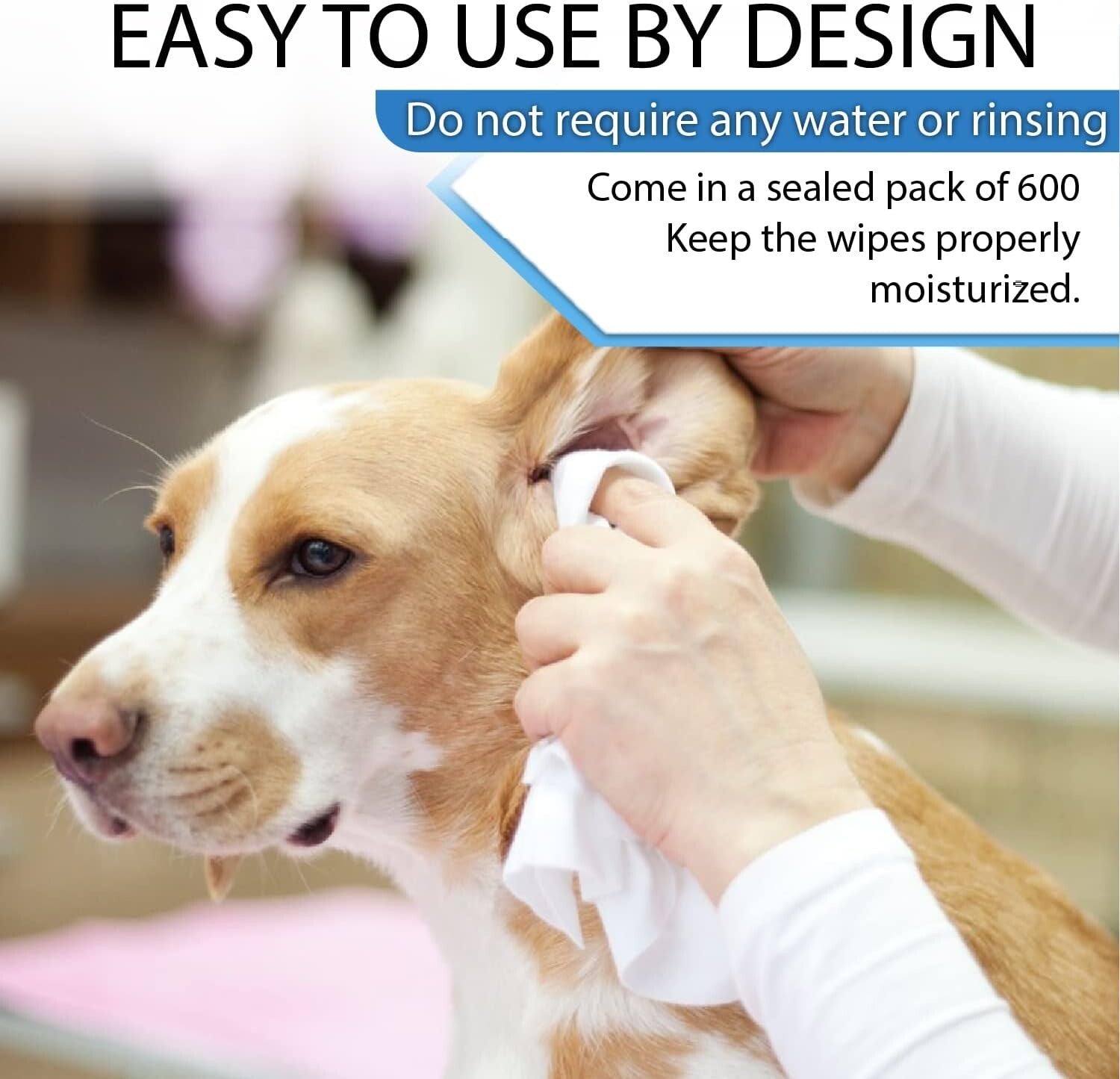 600 Count Eco-Friendly Dog and Cat Wipes - Gentle Grooming & Cleaning Solution