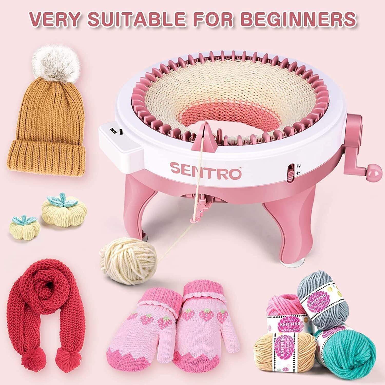 Compact 48 Needles Knitting Machine – The Ultimate Crochet Kit for Beginners