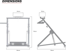 Load image into Gallery viewer, Steel Frame Racing Wheel Stand - Compatible with Logitech, Fanatec, Thrustmaster