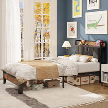 Load image into Gallery viewer, Twin XL Bed Frame with Storage Headboard &amp; Charging Station - Noise-Free Design