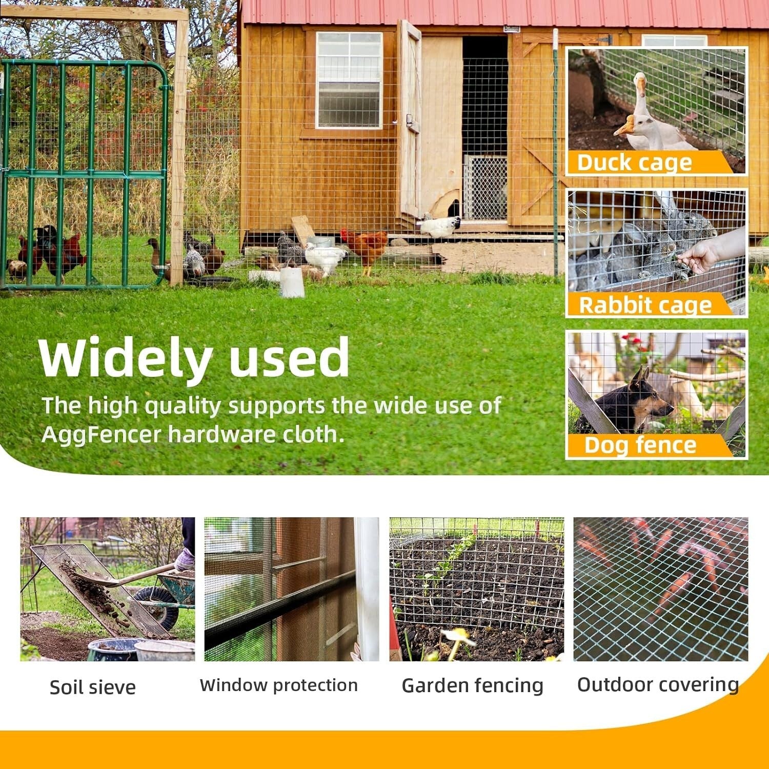 48in x 100ft Galvanized Hardware Cloth - Durable 1/2 inch Chicken Wire Fencing