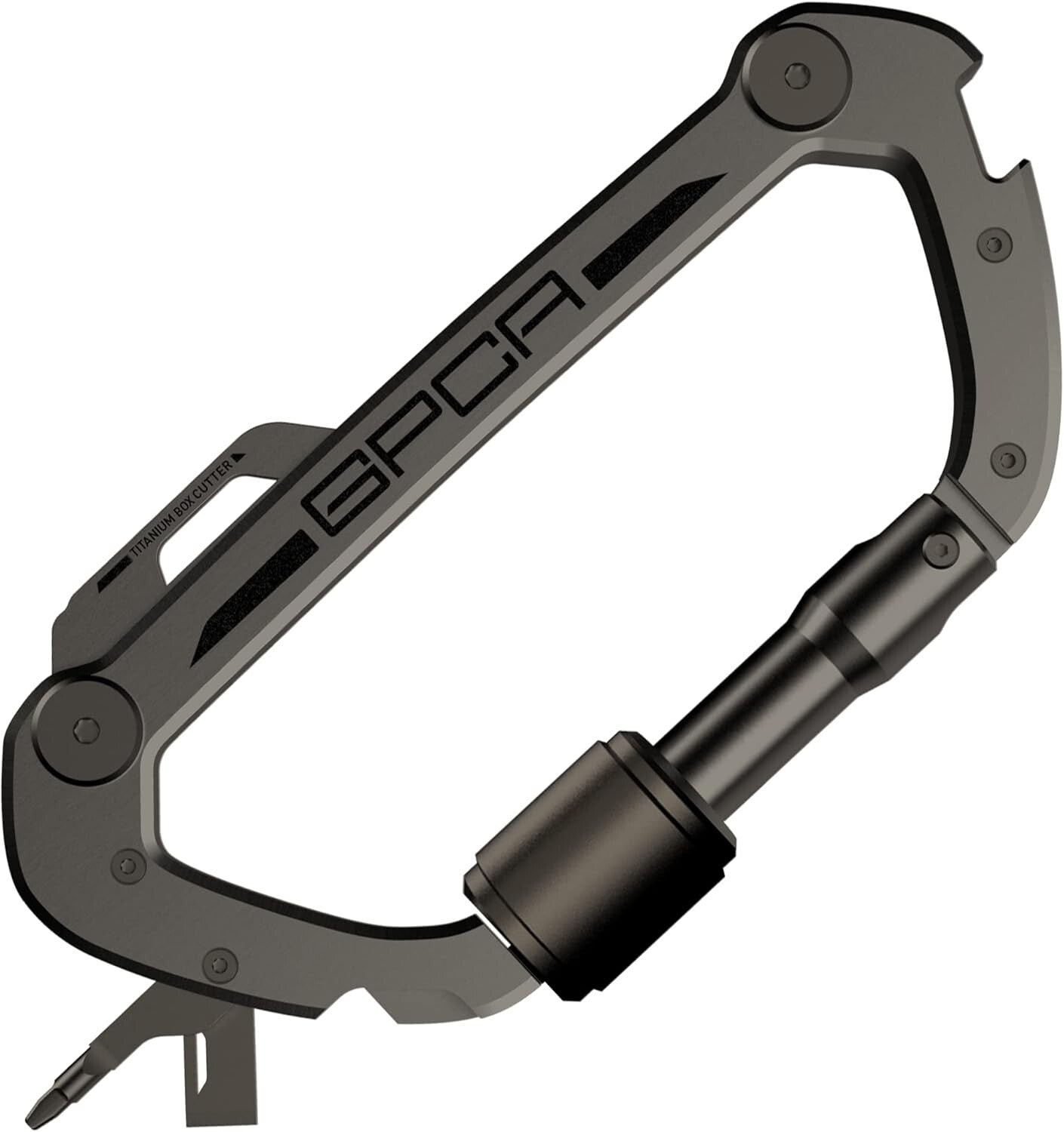 Durable One-Handed Operation Titanium Carabiner Keychain with Auto-Lock Feature