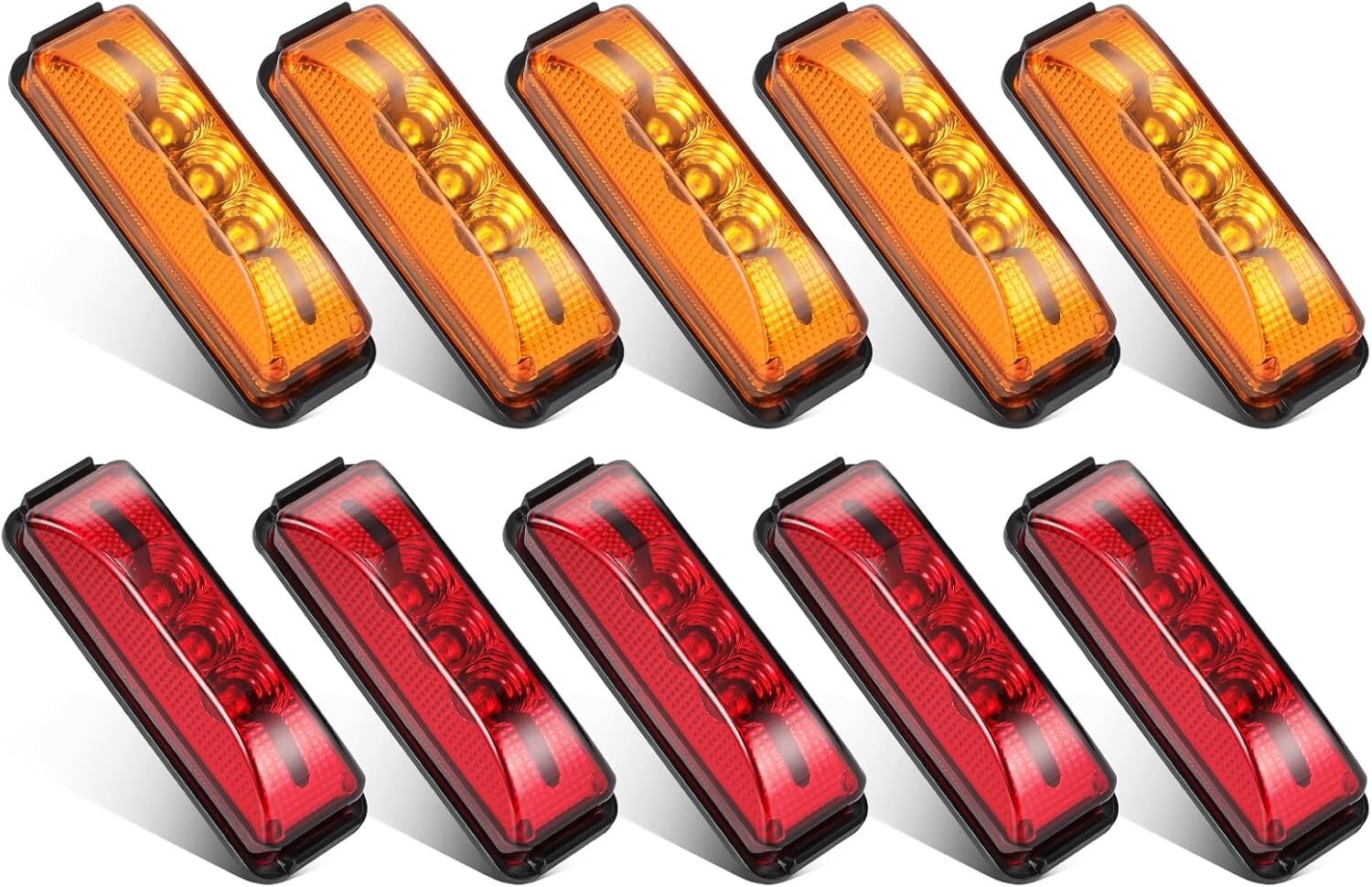 Universal Fit 10Pcs 3.9" LED Side Marker Lights - Waterproof & Durable Design