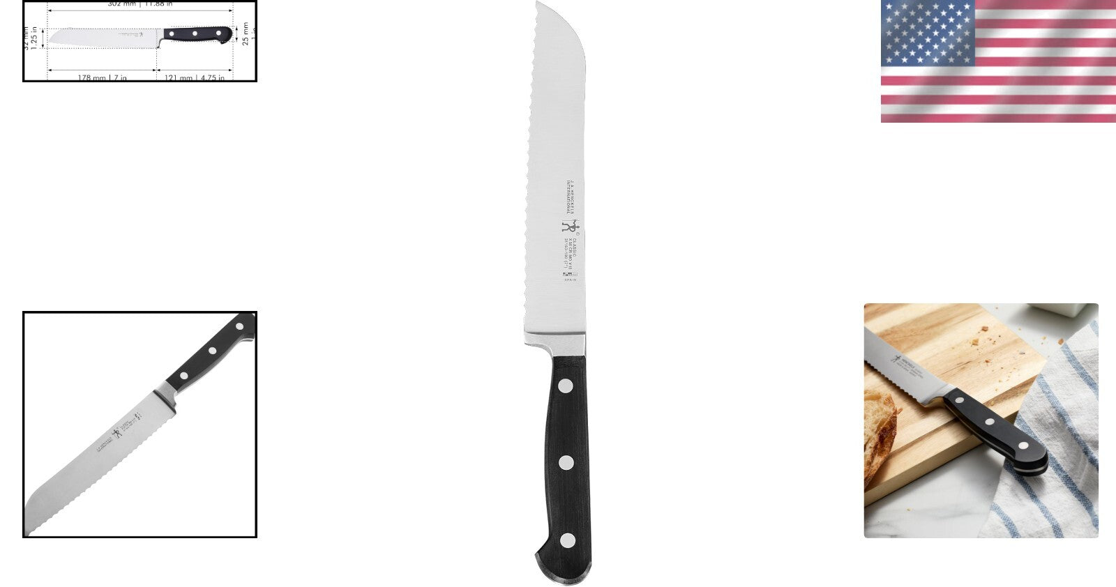 Classic 7-Inch Bread Knife - German Engineered for Precision & Durability