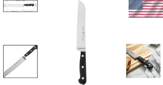 Classic 7-Inch Bread Knife - German Engineered for Precision & Durability