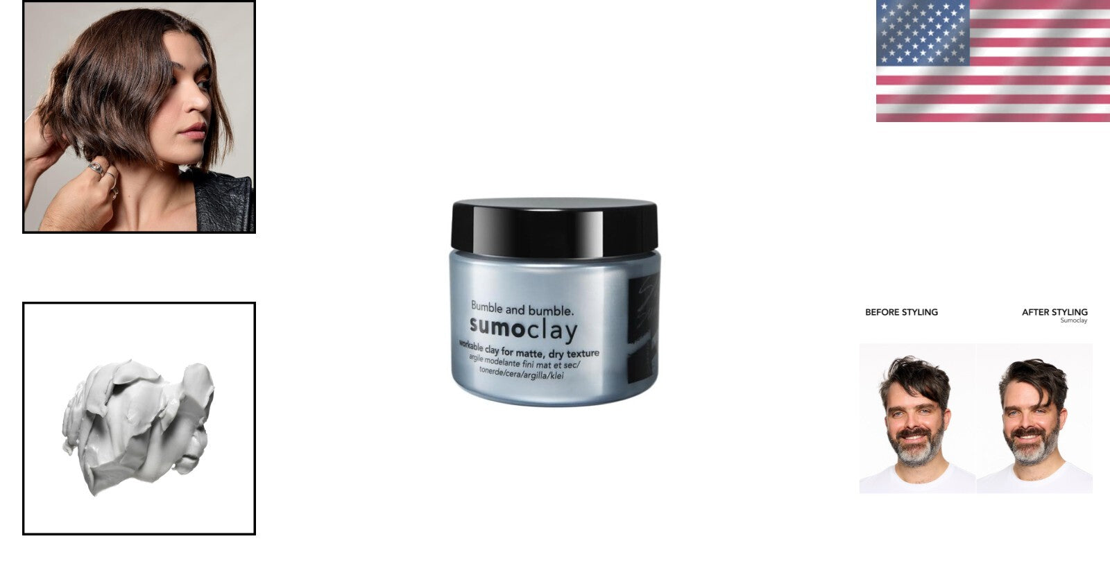 Moldable Hair Clay with Matte Texture - Lightweight, Safe Formula for Styling